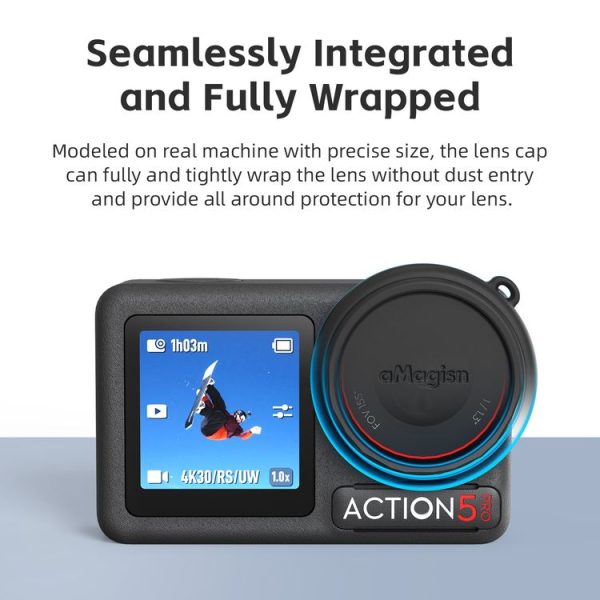 DJI Osmo Action 5 Pro / 4 / 3 aMagisn Silicone Lens Protective Cover - Image 4