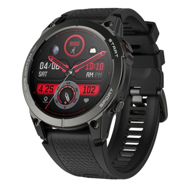 Outdoor Sports Smart Watch 1.43 Inch Ultra HD AMOLED Screen Bluetooth Talking Watch (Black)