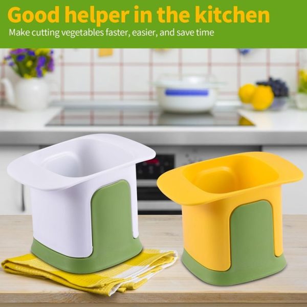Kitchen Household Press Potato French Fries Cutting And Dicing Device (Yellow) - Image 4