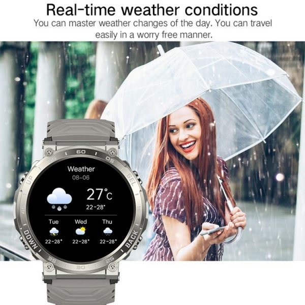 Bluetooth Talk Outdoor Pedometer Exercise Heart Rate Sleep Monitoring Smart Watch (Black) - Image 14