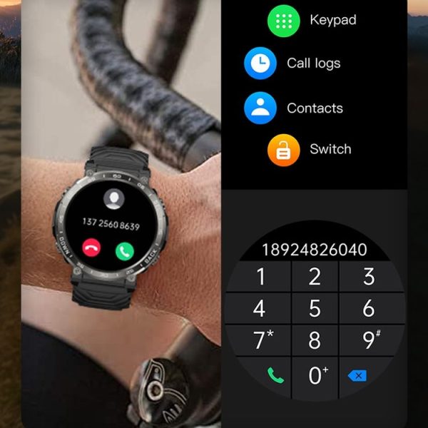 Bluetooth Talk Outdoor Pedometer Exercise Heart Rate Sleep Monitoring Smart Watch (Black) - Image 7