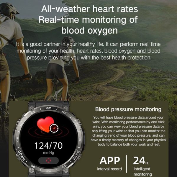 Bluetooth Talk Outdoor Pedometer Exercise Heart Rate Sleep Monitoring Smart Watch (Black) - Image 8