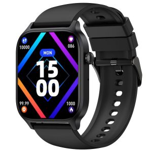 Bluetooth Talk HD Large Screen Heart Rate Oxygen Monitoring Multi-Sport Mode Smart Watch (Black)