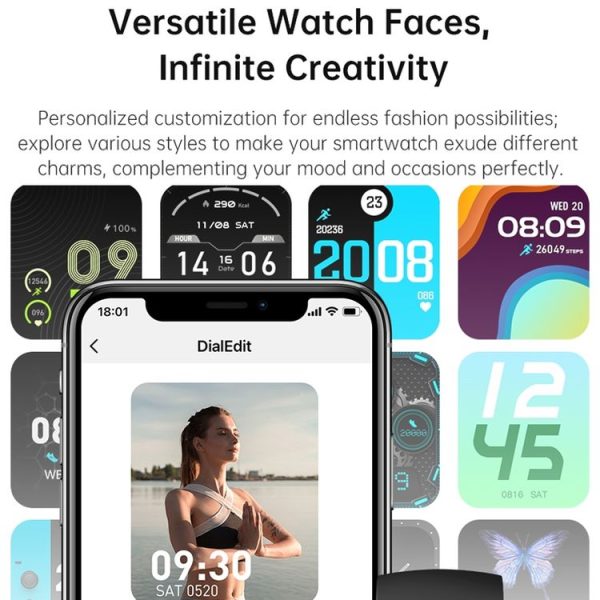 Bluetooth Talk HD Large Screen Heart Rate Oxygen Monitoring Multi-Sport Mode Smart Watch (Black) - Image 4