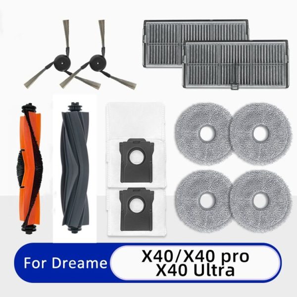 Dreame X40 Pro / X40 Ultra Robot Vacuum Replacement, Spec: Rubber Brush - Image 2