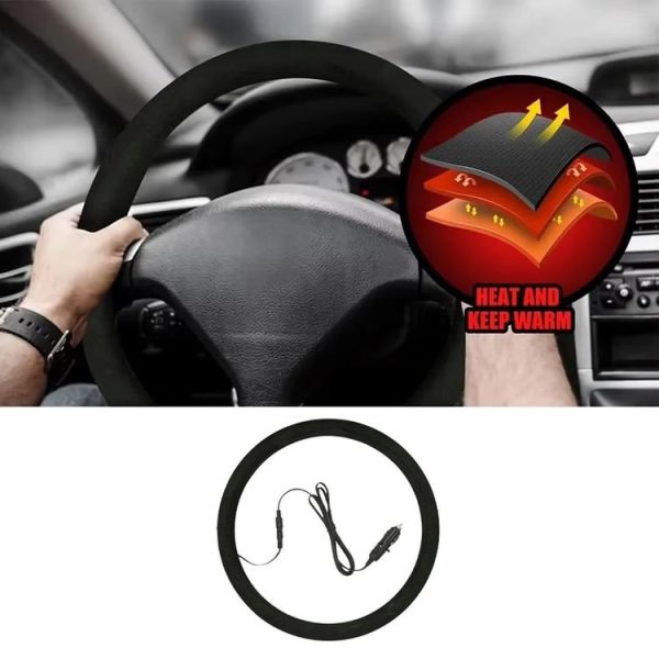 38cm Rayhong Universal Car Quick-heating Heated Steering Wheel Cover - Image 2