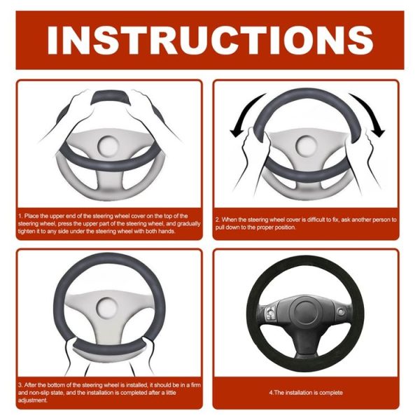 38cm Rayhong Universal Car Quick-heating Heated Steering Wheel Cover - Image 6