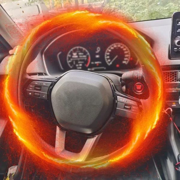 38cm Rayhong Universal Car Quick-heating Heated Steering Wheel Cover - Image 7
