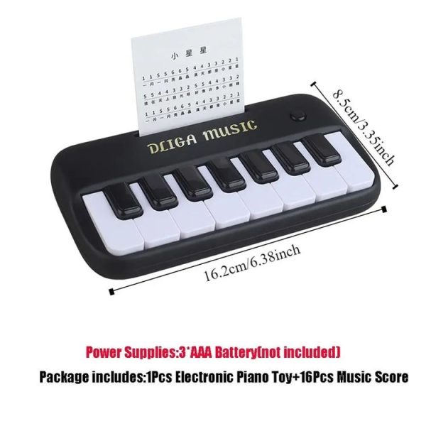 Kids Multifunction Electronic Piano Early Learning Music Piano Educational Toy For Boys And Girls Gift (Black) - Image 3
