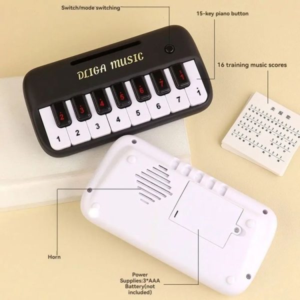 Kids Multifunction Electronic Piano Early Learning Music Piano Educational Toy For Boys And Girls Gift (Black) - Image 7