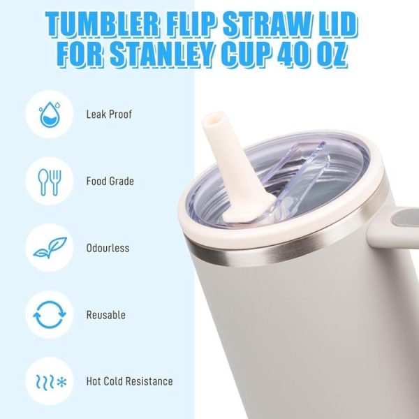 Stanley 40oz Adventure Quencher Transparent Straw Lid Replacement Parts, Spec: Green - Image 3