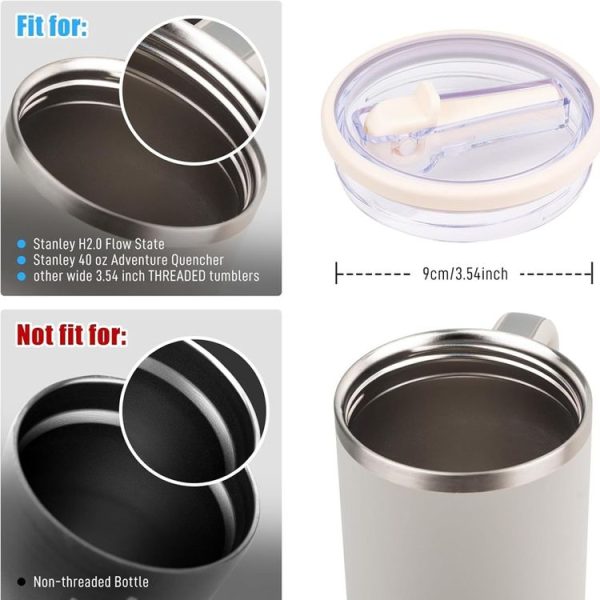 Stanley 40oz Adventure Quencher Transparent Straw Lid Replacement Parts, Spec: Green - Image 4