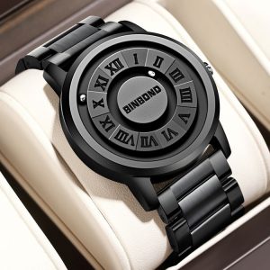 BINBOND B234 30m Waterproof Magnetic Suspension Watch, Color: Black Steel-Black