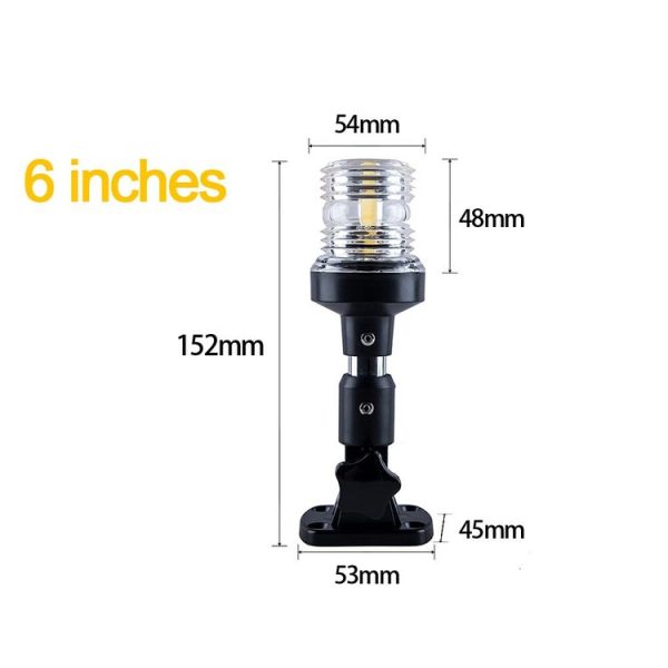 LED Adjustable Yacht Anchor Light All-around Taillight, Specifications: 6 inch - Image 2