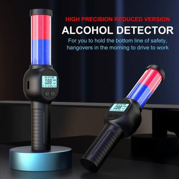 Portable Personal Alcohol Tester High-precision Breathalyzer with Alarm Light English Version - Image 2