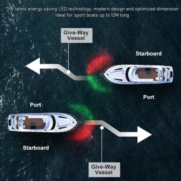 Marine Navigation Warning Light Signal LED Yacht Light, Color: White Shell Green - Image 8