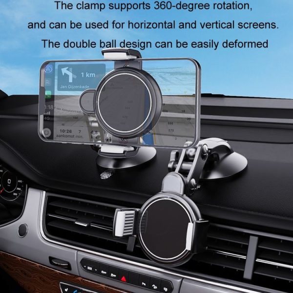 Central Control Instrument Panel Car Navigation Universal Phone Holder, Model: X24-6 Clip Suction Cup - Image 9