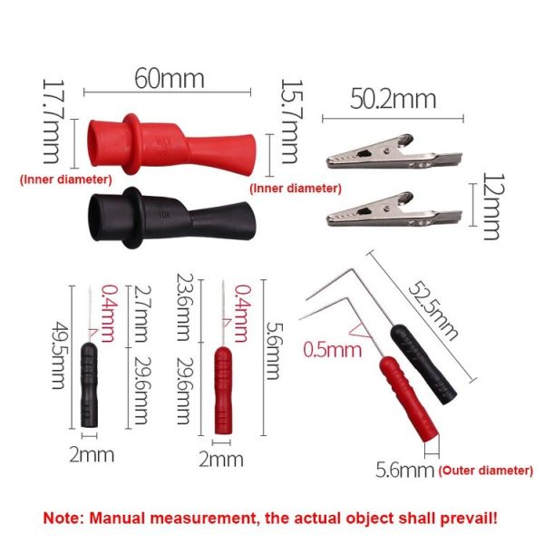 6-in-1 Universal Multimeter Replacement Probe Kit (Replacement Accessories) - Image 2