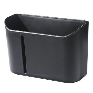 Multifunctional Car Seat Back Storage Box Rear Seat Tissue and Beverage Rack (Black)