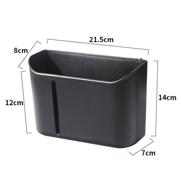 Multifunctional Car Seat Back Storage Box Rear Seat Tissue and Beverage Rack (Black) - Image 2