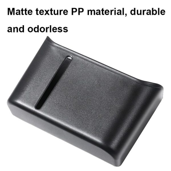 Multifunctional Car Seat Back Storage Box Rear Seat Tissue and Beverage Rack (Black) - Image 3