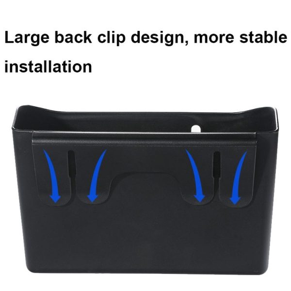 Multifunctional Car Seat Back Storage Box Rear Seat Tissue and Beverage Rack (Black) - Image 5