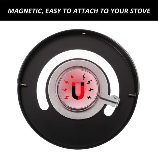 Magnetic Fireplace Thermometer Temperature Monitor (Black) - Image 5
