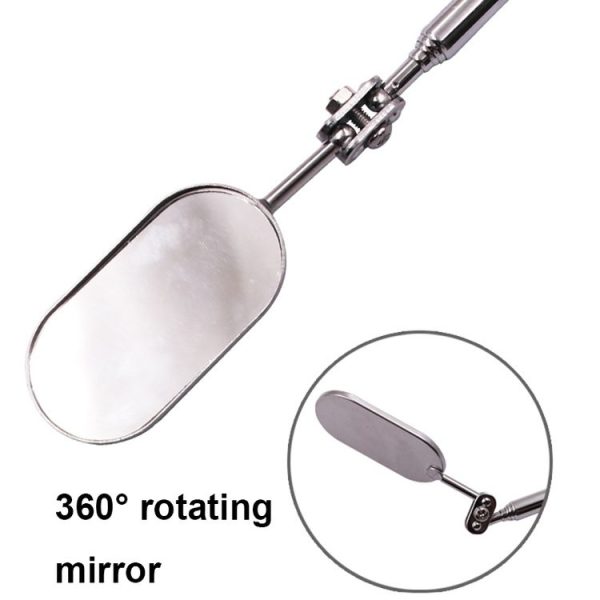 Car Universal Folding Telescopic Inspection Mirror Underbody Inspection Endoscope (Oval) - Image 5
