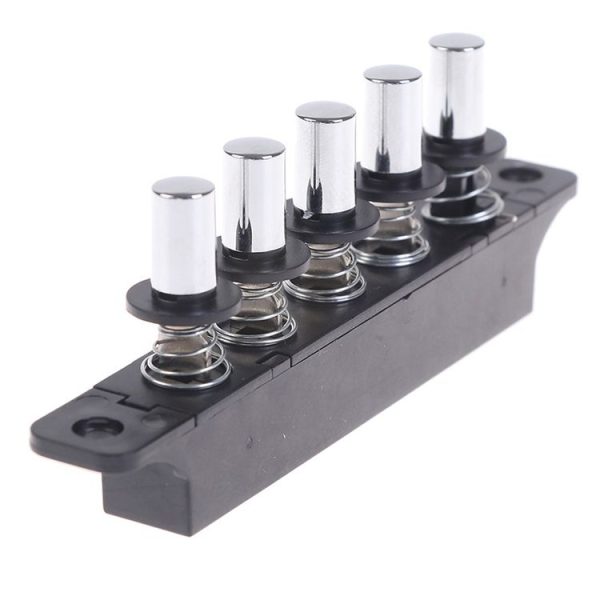 Five-position Plug-in Button Switch Range Hood Piano-key Switch (Silver)