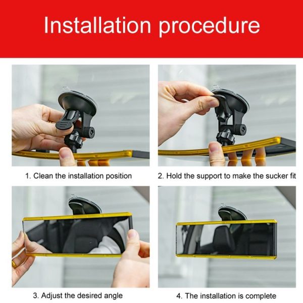 Car Modification Rotatable Adjustable Suction Cup Curved Rearview Mirror - Image 8