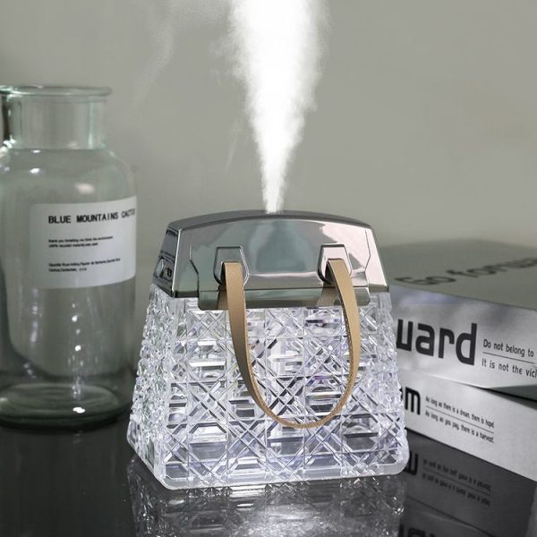 Desktop Small Crystal Bag Humidifier Aroma Ambient Lighting, Color: White Plug-in - Image 2