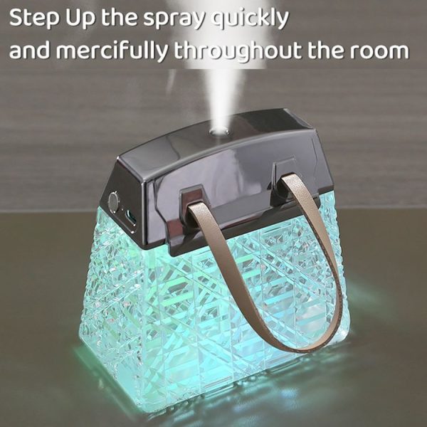Desktop Small Crystal Bag Humidifier Aroma Ambient Lighting, Color: White Plug-in - Image 4