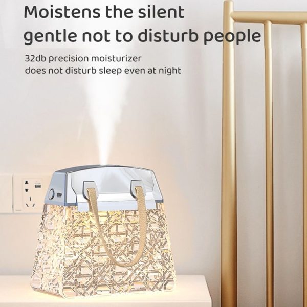 Desktop Small Crystal Bag Humidifier Aroma Ambient Lighting, Color: White Plug-in - Image 5