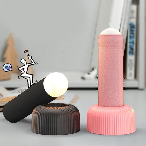 Hand Pull Night Light Rechargeable Bedroom Bedside Sleeping Lamp (Pink) - Image 2