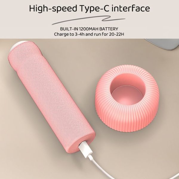 Hand Pull Night Light Rechargeable Bedroom Bedside Sleeping Lamp (Pink) - Image 7