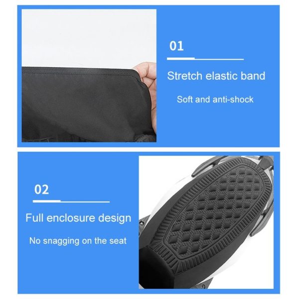 Small Electrical Bike Warm Breathable Non-Slip Cushion Cover (Black) - Image 7