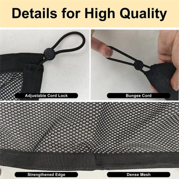 68 x 24cm Table Bottom Power Socket Hidden Organizer Mesh Pocket - Image 5