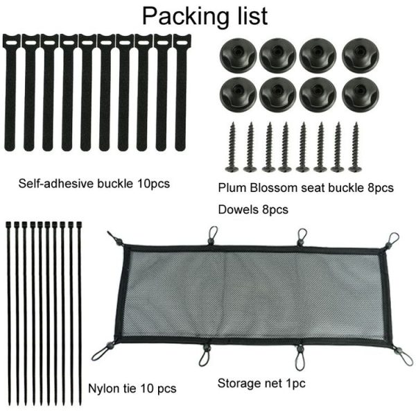 68 x 24cm Table Bottom Power Socket Hidden Organizer Mesh Pocket - Image 9