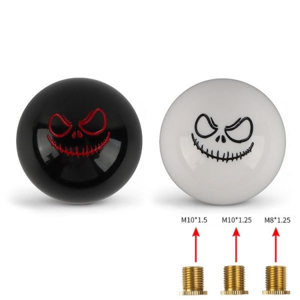 Car Modification Ghost Face Sphere Manual Shift Header (Black) - Image 2