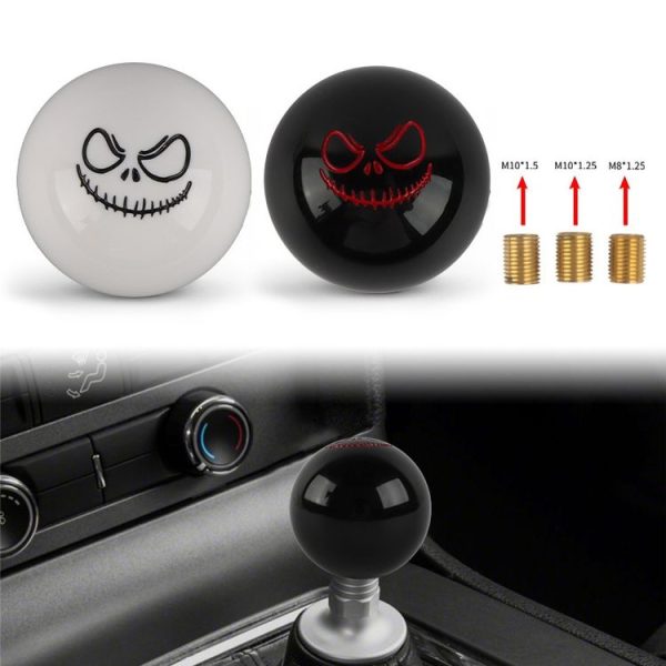 Car Modification Ghost Face Sphere Manual Shift Header (Black) - Image 4