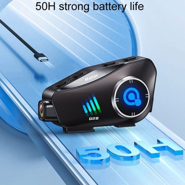 KUQIBAO Q28 Motorcycle Riding Helmet Bluetooth Headset Recorder (Soft Microphone) - Image 10