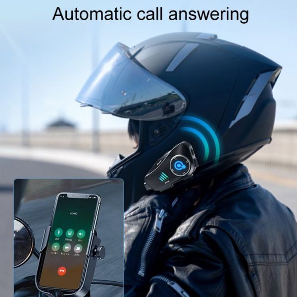 KUQIBAO Q28 Motorcycle Riding Helmet Bluetooth Headset Recorder (Soft Microphone) - Image 12