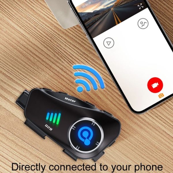KUQIBAO Q28 Motorcycle Riding Helmet Bluetooth Headset Recorder (Soft Microphone) - Image 5