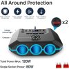 TR52 Car Cigarette Lighter One To Three With Switch Voltage Display - Image 2