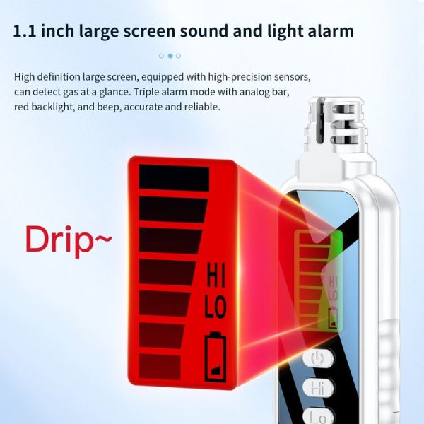 Portable Flammable Gas Methane Leak Detector Alarm (Black) - Image 5