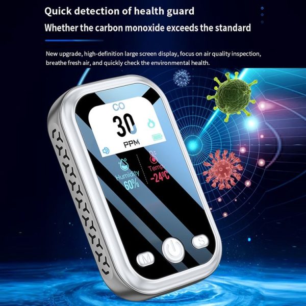 Portable Carbon Monoxide Detector Outdoor Home Detection Alarm (Gray) - Image 8
