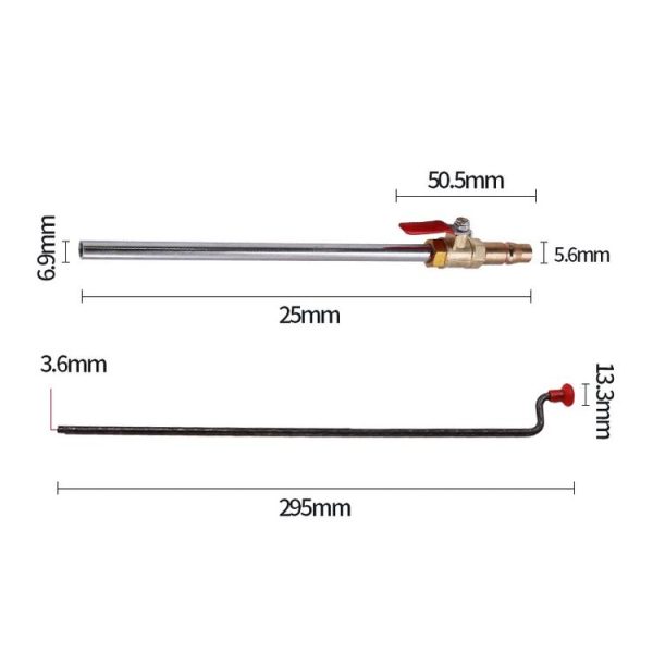 Car Tire Hand-crank Fast Inflation Rod Universal Air Filling Rod Without Meter - Image 2