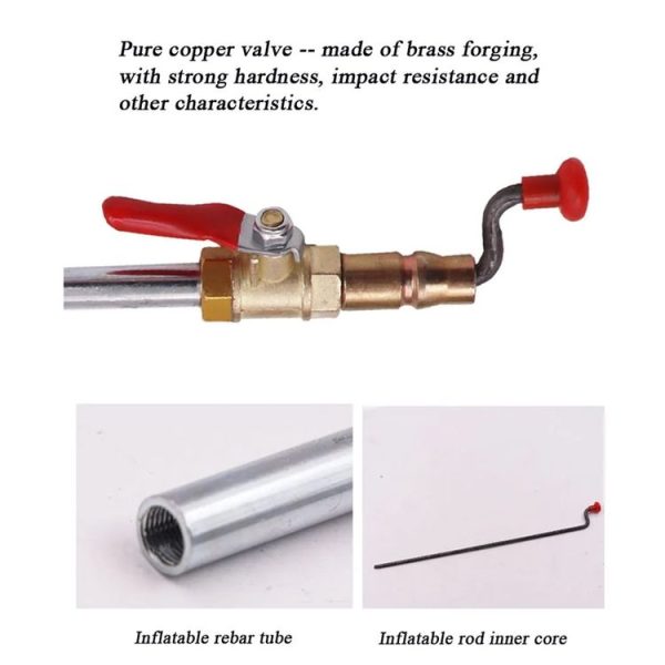 Car Tire Hand-crank Fast Inflation Rod Universal Air Filling Rod Without Meter - Image 6