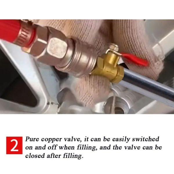 Car Tire Hand-crank Fast Inflation Rod Universal Air Filling Rod Without Meter - Image 8