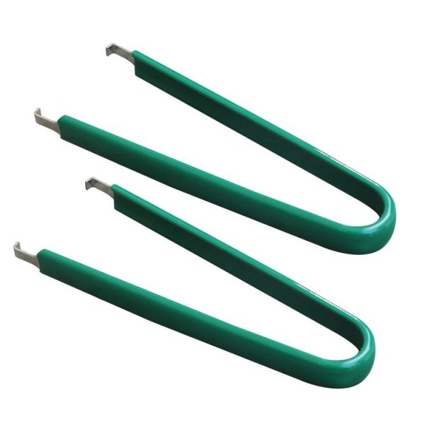 2pcs / Pack Automotive Plug-in Extraction Tweezers Automotive Repair Tool Pliers (Green)
